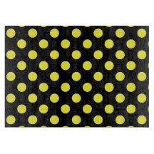 Gult polka dots på svart baksida