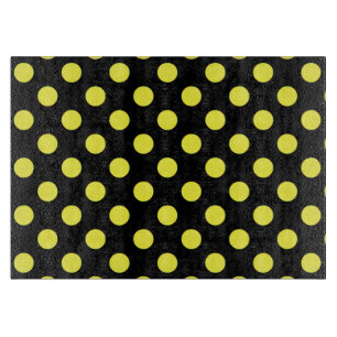 Gult polka dots på svart baksida