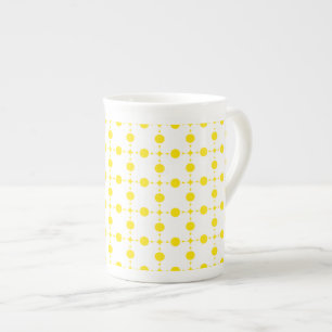 Gult Polka dots, Polka Dot Mönster, Dit, Dit Benporslin Mugg