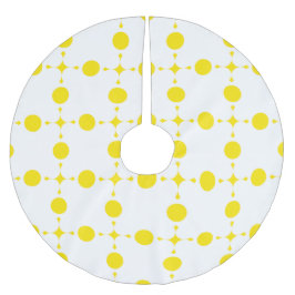 Gult Polka dots, Polka Dot Mönster, Dit, Dit Julgransmatta Borstad Polyester