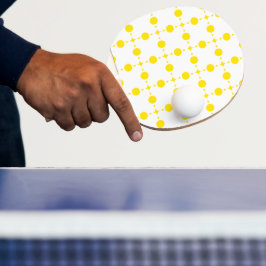 Gult Polka dots, Polka Dot Mönster, Dit, Dit Pingisracket