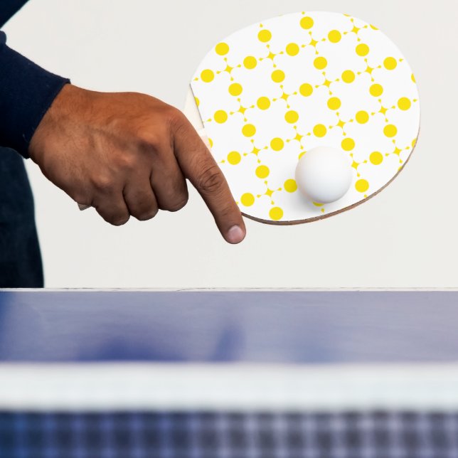 Gult Polka dots, Polka Dot Mönster, Dit, Dit Pingisracket (Insitu)