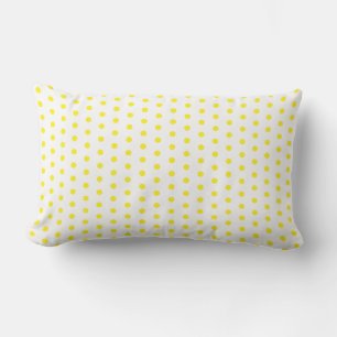 Gult Polka dots White Anpassningsbar Färg Cute Sny Lumbarkudde
