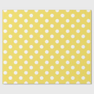 Gult polka dotsmönster presentpapper