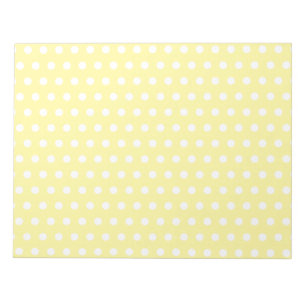 Gult polka dotsmönster. Spotty. Anteckningsblock