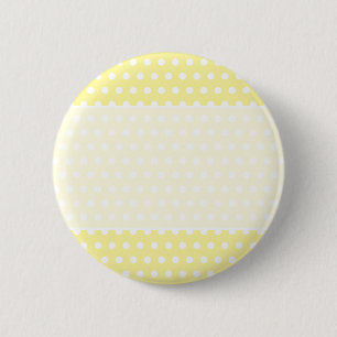 Gult polka dotsmönster. Spotty. Knapp