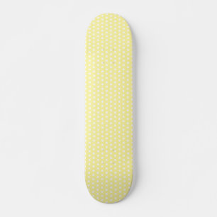 Gult polka dotsmönster. Spotty. Skateboard Bräda 19,5 Cm