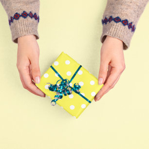 Gult Polka-punkt Presentpapper