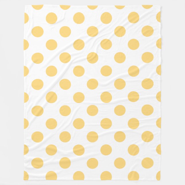 Gult-polkadoter Fleecefilt (Framsidan)
