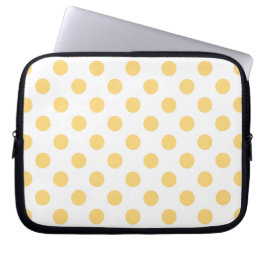 Gult-polkadoter Laptop Sleeve