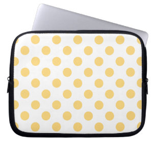 Gult-polkadoter Laptop Sleeve