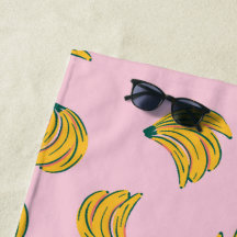 Gult Pop Art Banana Mönster om Rosans bakgrund