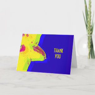 Gult Pop Art Daffodil Tackkort Card