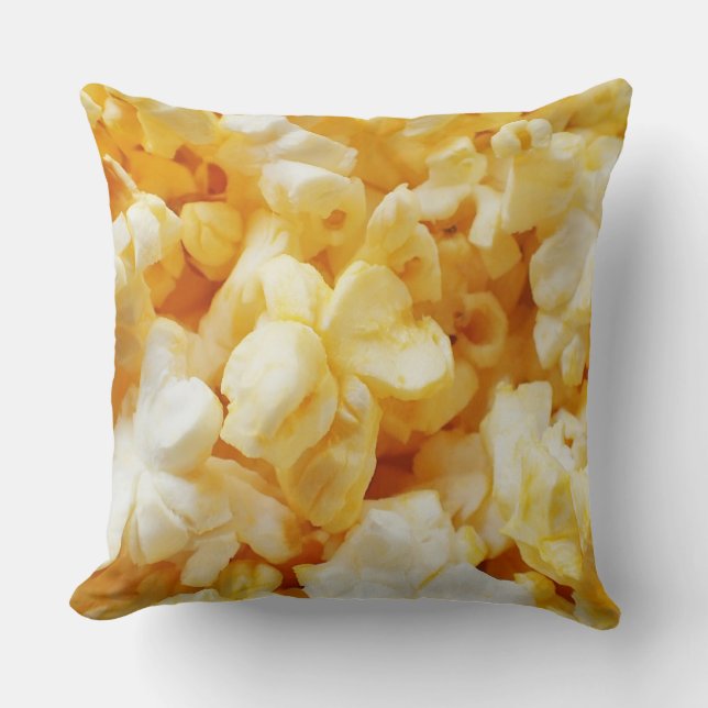 Gult Popcorn Cotton Dekorativ kudde (Framsida)
