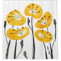 Gult Poppies Boho Modern Bathroom Decor