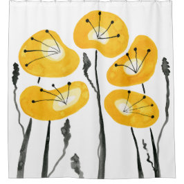 Gult Poppies Boho Modern Bathroom Decor