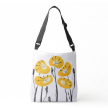 Gult Poppies Crossbody Bag
