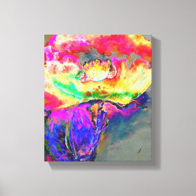 Gult Poppy Canvastryck (Framsida)