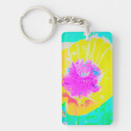 Gult Poppy med Shock rosa Center på Turcos