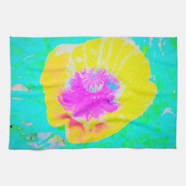 Gult Poppy med Shock rosa Center på Turcos Kökshandduk