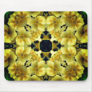 Gult Primrose Abstrakt Flower Art Musmatta