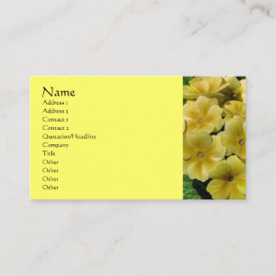 Gult Primrose Flower Visitkort