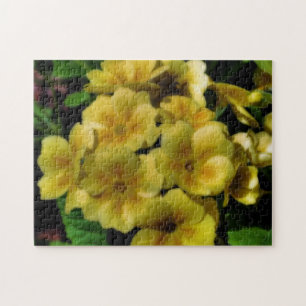Gult Primrose Flowers Orton Effekt Pussel