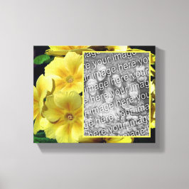 Gult Primrose Flowers Skapar ditt eget foto Canvastryck