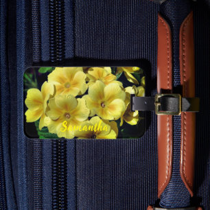 Gult Primrose Vår blommor Personlig Bagagebricka