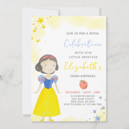 Gult Princess Birthday-inbjudan Inbjudningar