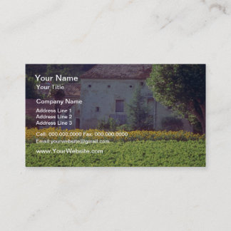 gult Provencal mas nära Carpentras i fält Visitkort