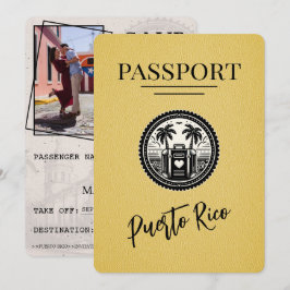 Gult Puerto Rico Passport Spara Datumet