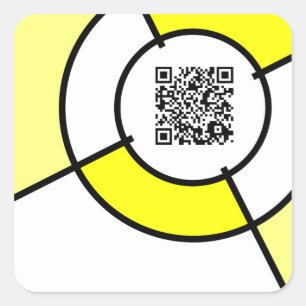 gult QR-kod Fyrkantigt Klistermärke