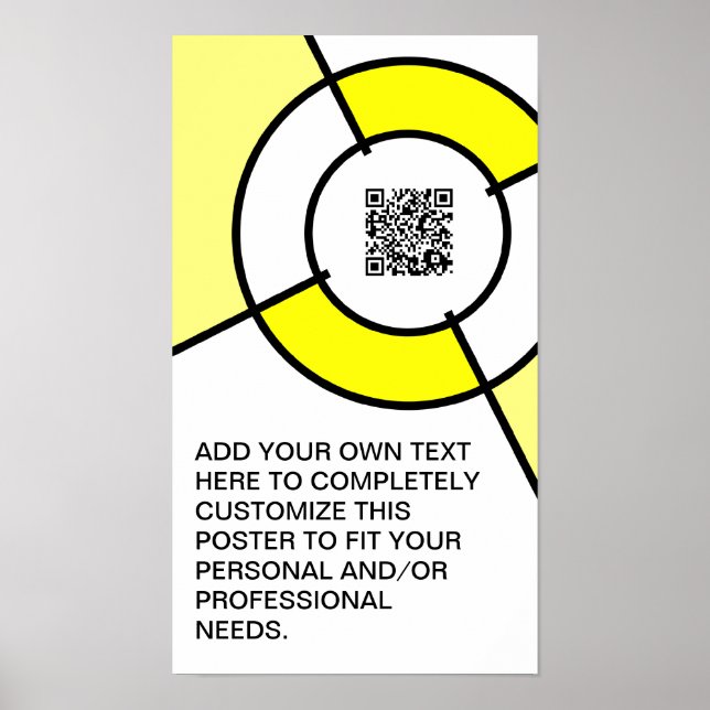 gult QR-kod Poster (Framsidan)