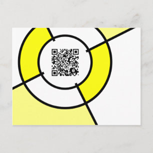 gult QR-kod Vykort
