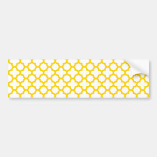 Gult Quatrefoil Mönster Bildekal