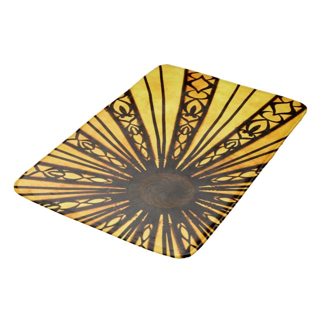 Gult Radiant Sunburst Badrumsmatta (Vinklad)