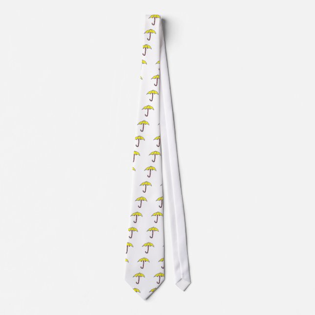Gult Rain eller Sunny Day Umbrella Tecknad Slips (Framsida)