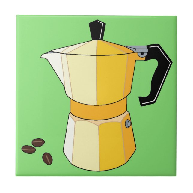 Gult Rainbow Espresso Kakelplatta (Framsidan)