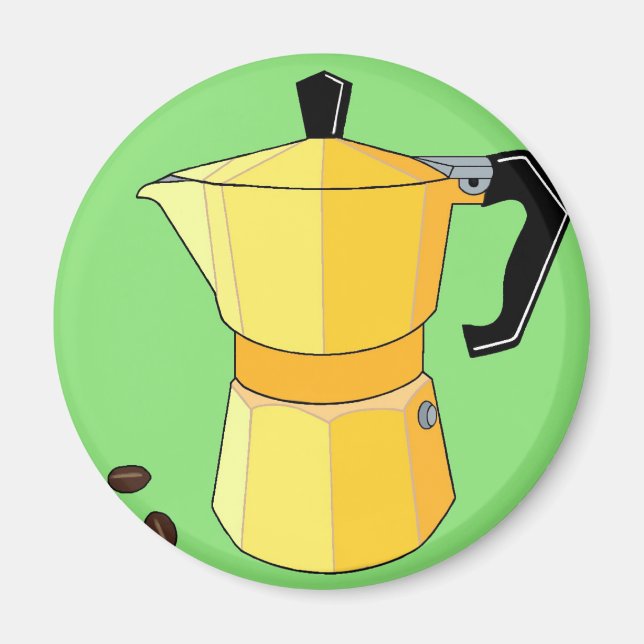 Gult Rainbow Espresso Magnet (Framsidan)