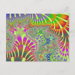 Gult Rainbow Melt Vykort