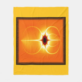 Gult ramper med Orangens bakgrund Fleecefilt