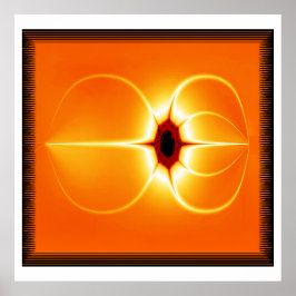 Gult ramper med Orangens bakgrund Poster