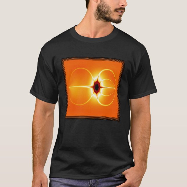 Gult ramper med Orangens bakgrund T Shirt (Framsida)