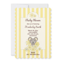 Gult Rand Koala Gender Neutral Baby Shower