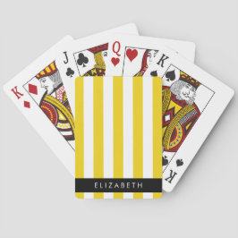 Gult Rand, Stripe Mönster, Linjer, Ditt namn Casinokort