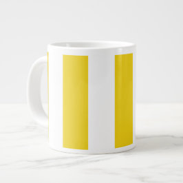 Gult Rand, Vita Rand, Stripe Mönster Jumbo Mugg