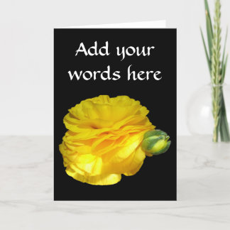 Gult Ranunculus Helgkort