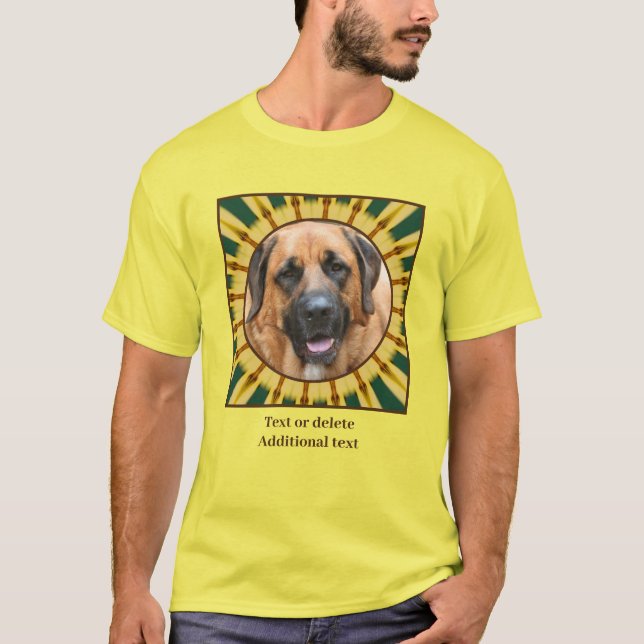 Gult Rays Abstrakt Ram Skapar ditt eget foto T Shirt (Framsida)