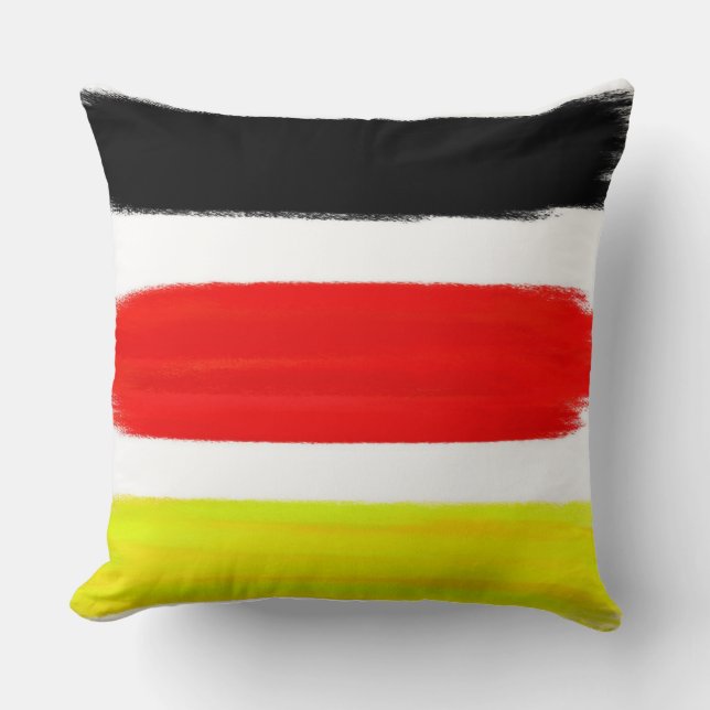 Gult Red Black Abstrakt Painting Art Kudde (Framsida)